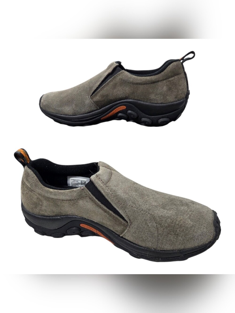 Merrell Womens Jungle Moc Gunsmoke  Slip-On Suede Loafer — Olive